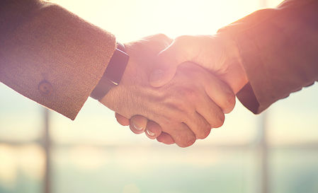 Business handshake. Business handshake and business people conce